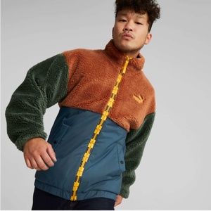 NWT Puma Men's Sherpa Jacket - Warm Chestnut XXL